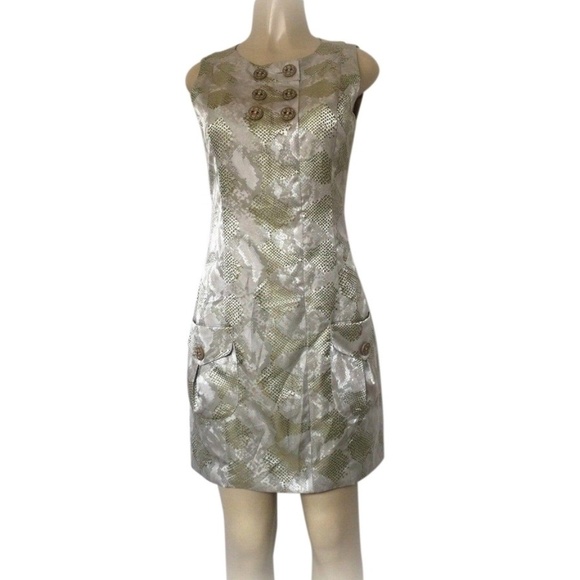 Samuel Dong Sheath Mini Dress Snake Python S - Picture 1 of 8